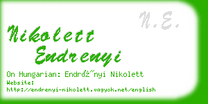 nikolett endrenyi business card